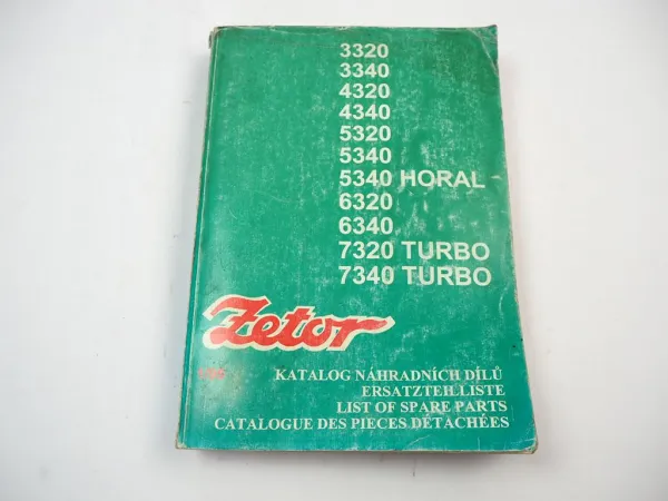 Zetor 3320 3340 4320 5340 Horal 6320 6340 bis 7340 Traktor Ersatzteilliste 1995