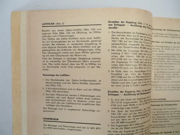 Zetor 5011 6011 6045 7011 7045 Ergänzung Werkstatthandbuch Workshop Manual 1980