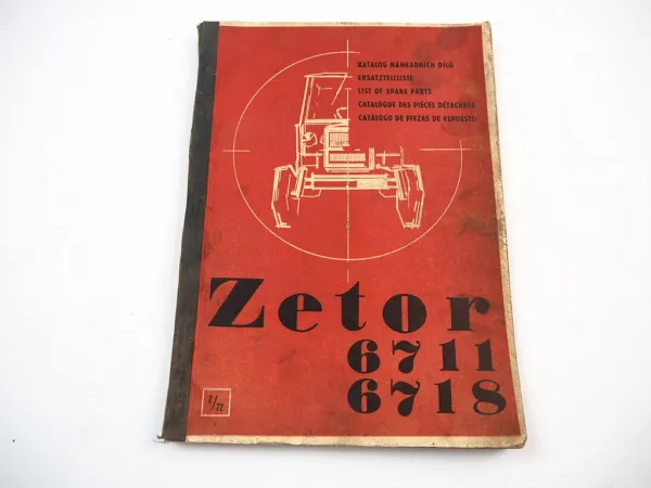 Zetor 6711 6718 Traktor Ersatzteilliste Spare Parts List 1972