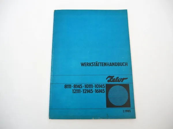 Zetor 8111 8145 10111 10145 12111 12145 16145 Werkstatthandbuch Reparatur 1985