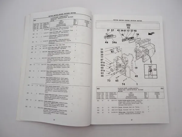 Zetor Z 3321 - 7321 3341 - 7341 Super Turbo Ersatzteilliste Parts List 3/2000