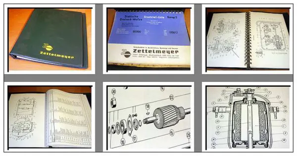 Zettelmeyer Europ S Statische Dreiradwalze Ersatzteilkatalog Threw wheel Roller