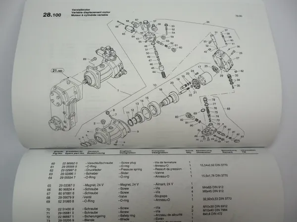 Zettelmeyer LF 802 Ersatzteilliste Spare Parts List Pieces de rechange 1997