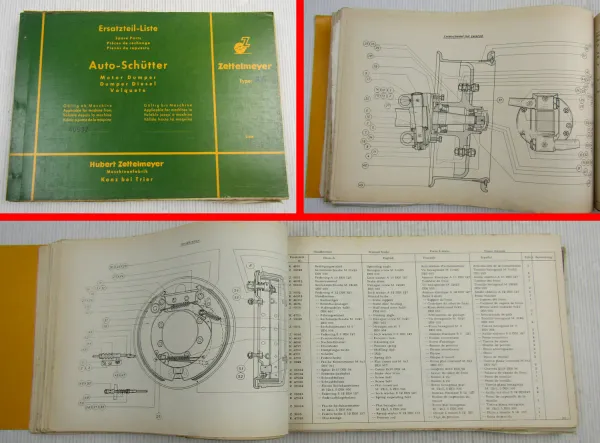 Zettelmeyer Typ A6 Auto-Schütter Ersatzteilliste Parts List Motor Dumper