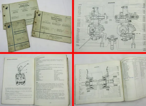Zettelmeyer VA3 Walze Bedienungsanleitung Ersatzteilliste Lenkung Festaufreißer