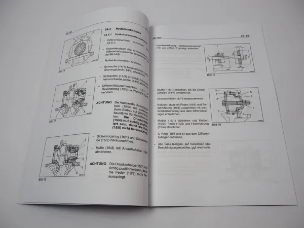 Zettelmeyer ZL 302 Reparatur Gr. 24 Vorderachse Differential Werkstatthandbuch