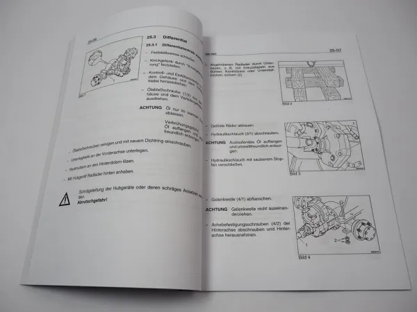Zettelmeyer ZL 302 Reparatur Gr. 25 Hinterachse Differential Werkstatthandbuch