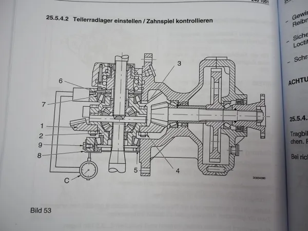 Zettelmeyer ZL 302 Reparatur Gr. 25 Hinterachse Differential Werkstatthandbuch