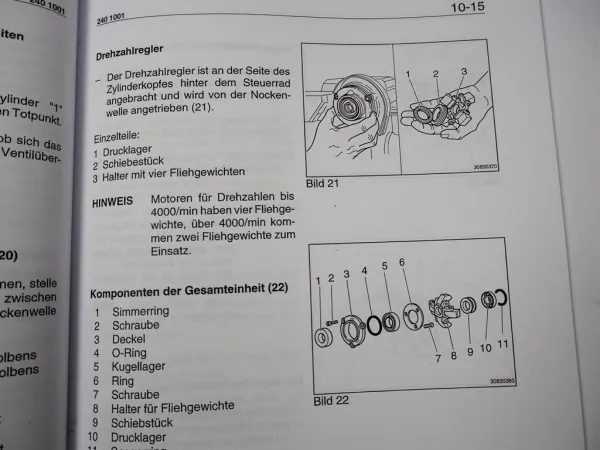 Zettelmeyer ZL 302 Reparaturhilfe Gr. 10 Deutz F4M 1008 Motor Werkstatthandbuch