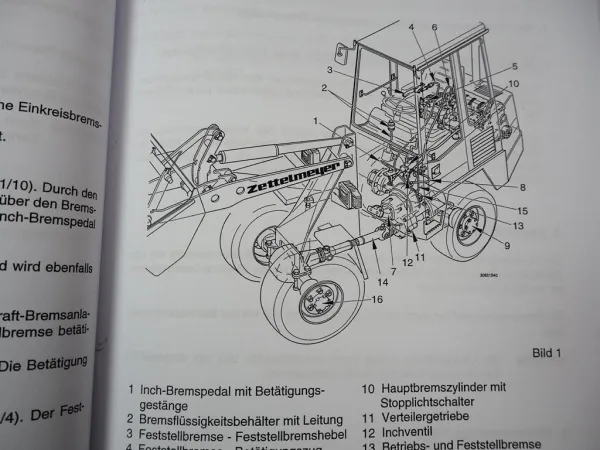 Zettelmeyer ZL 302 Reparaturhilfe Gr. 30 Bremsanlage Bremsen Werkstatthandbuch