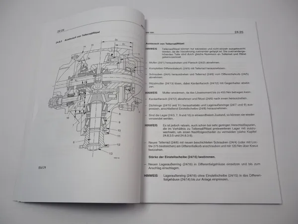 Zettelmeyer ZL 402 Reparaturhilfe Werkstatthandbuch Baugruppe 01, 20-26 Reparaturanleitung