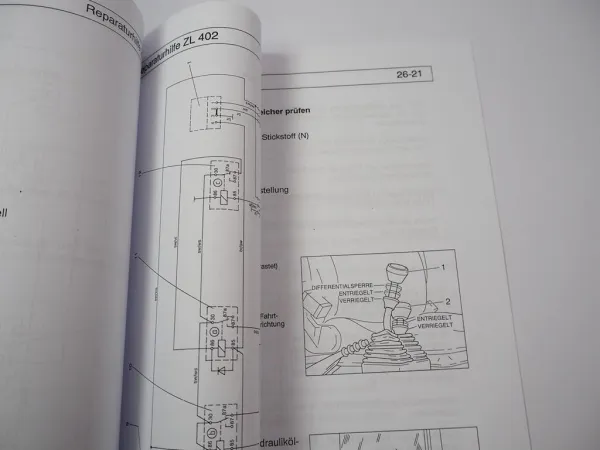Zettelmeyer ZL 402 Reparaturhilfe Werkstatthandbuch Baugruppe 01, 20-26 Reparaturanleitung