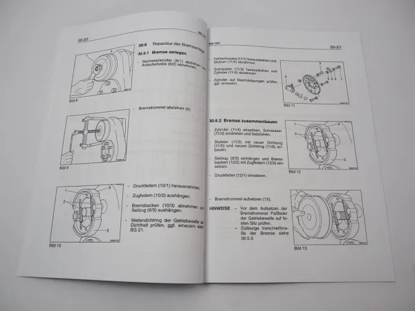 Zettelmeyer ZL 402 Reparaturhilfe Werkstatthandbuch Baugruppe 30, 40 Reparaturanleitung