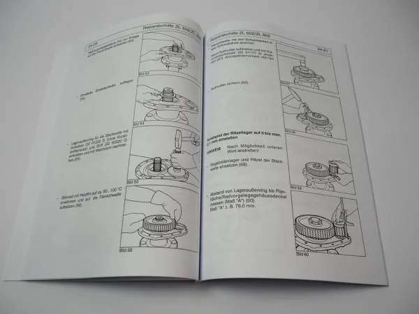 Zettelmeyer ZL 502 602 S/Si B/C Reparaturhilfe Getriebe Achsen Werkstatthandbuch