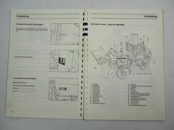 Zettelmeyer ZL 502 Radlader Bedienungsanleitung Wartungsanweisung 1994