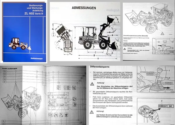 Zettelmeyer ZL 602 B Lader Betriebsanleitung Bedienung Wartung