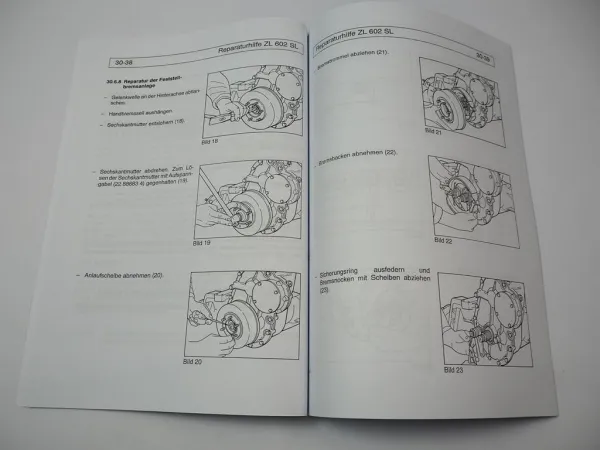 Zettelmeyer ZL 602 S/Si Serie B/C Reparaturhilfe Bremsanlage Bremsen Werkstatthandbuch