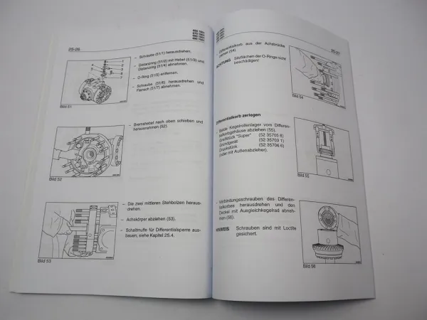 Zettelmeyer ZL 802 802i S Si Reparatur Getriebe Achsen Werkstatthandbuch Reparaturanleitung