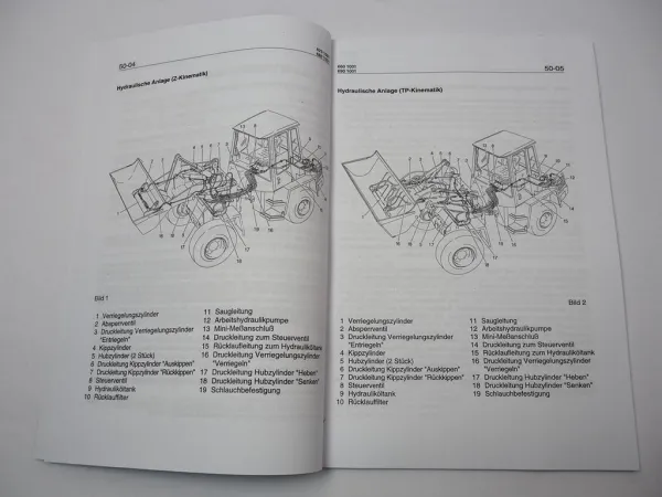 Zettelmeyer ZL 802 802i S Si Reparaturhilfe Gr. 50 Hydraulische Anlage Hydraulik Werkstatthandbuch
