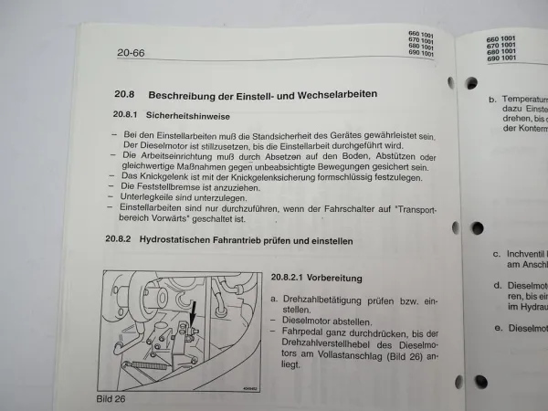 Zettelmeyer ZL 802 i S Si Kraftübertragung Reparaturhilfe Werkstatthandbuch