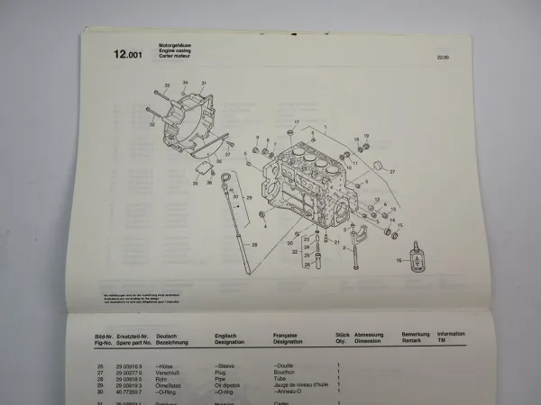 Zettelmeyer ZL1002 i Radlader Ersatzteilliste Spare Parts List 1995