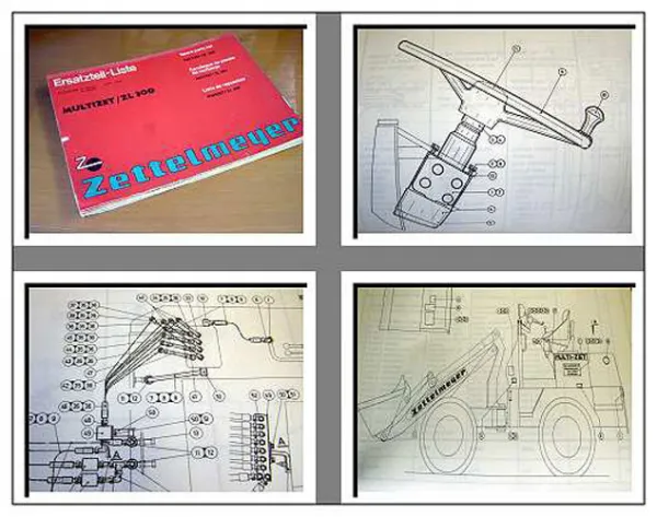 Zettelmeyer ZL300 Multizet Ersatzteilkatalog ca.1960iger Jahre Ersatzteilliste