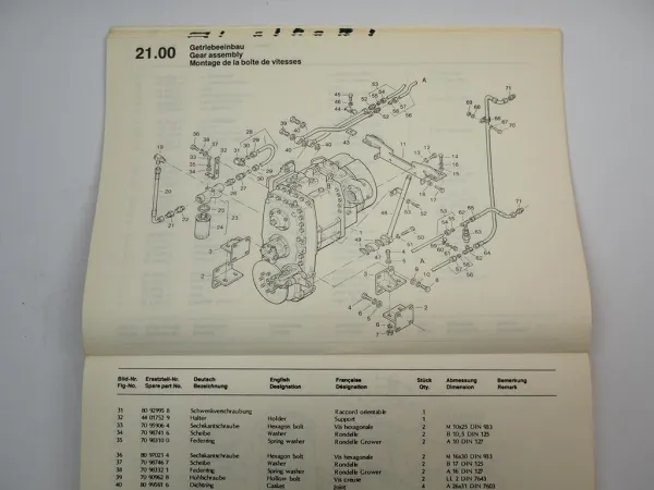Zettelmeyer ZL3000FA Radlader Ersatzteilliste Ersatzteilkatalog Parts List 1981