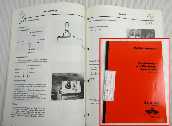 Zettelmeyer ZL4001 Serie B Lader Bedienungsanleitung Betrieb und Wartung 2/1986