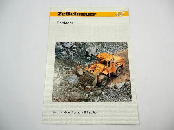 Zettelmeyer ZL4001 Serie B Radlader Prospekt 1988
