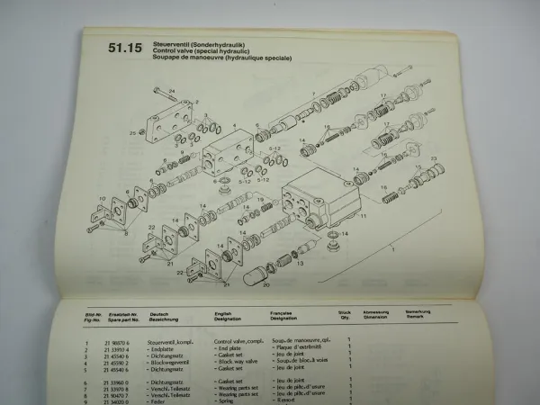 Zettelmeyer ZL401 ZL401WE Radlader Ersatzteilliste Spare Parts List 1981