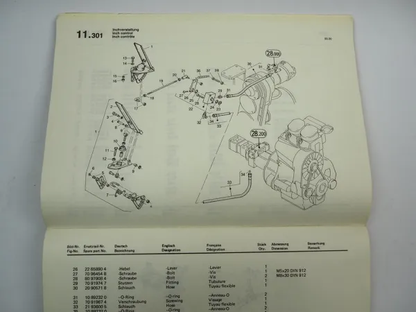 Zettelmeyer ZL401 ZL401WE Serie B Radlader Ersatzteilliste Spare Parts List 1985