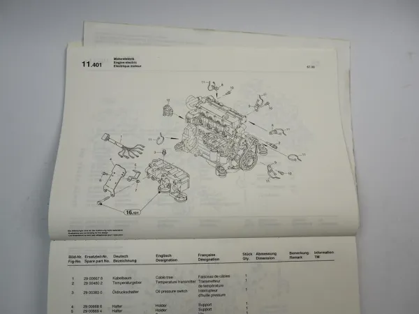 Zettelmeyer ZL802 i S Si Radlader Ersatzteilliste Spare Parts List 1994