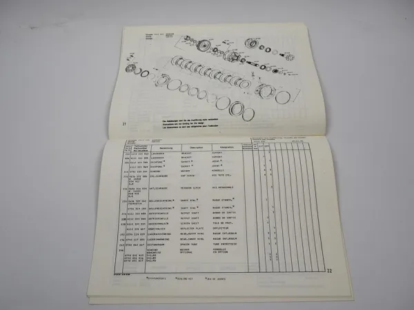 ZF 2AVG 100 Achsverteilergetriebe Ersatzteilliste Liebherr Parts List 02/1986