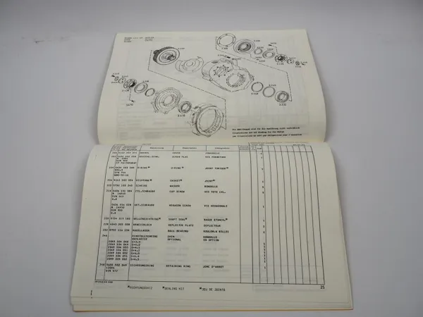 ZF 2AVG 110 Achsverteilergetriebe Ersatzteilliste Liebherr Parts List 04/1991