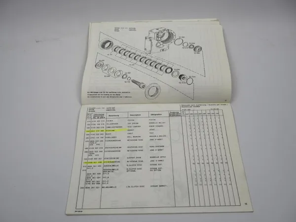 ZF 2HL 100 Achsverteilergetriebe Ersatzteilliste Liebherr Parts List 03/1994
