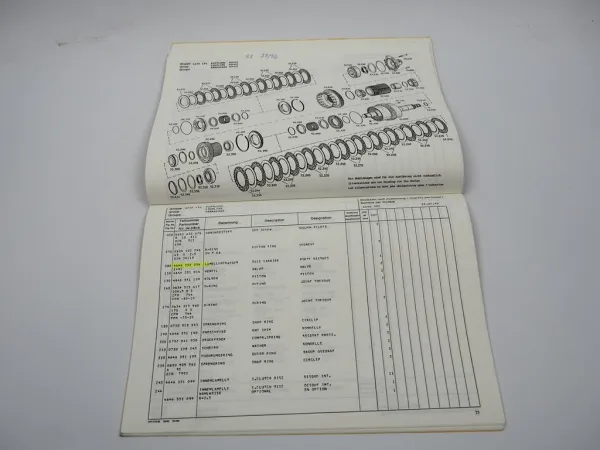 ZF 2WG-250 Hydromedia Getriebe Ersatzteilliste Kaelble Parts List 07/1993