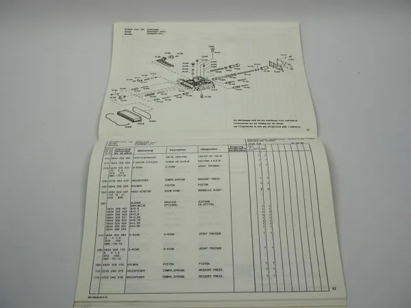 ZF 3 WG-250 Hydromedia Getriebe für Baumaschinen Ersatzteilliste Parts List 1995