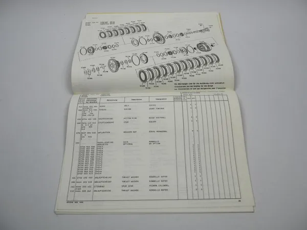 ZF 4 WG-200 Hydromedia Getriebe Ersatzteilliste Zettelmeyer Parts List 03/1993
