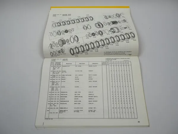 ZF 4 WG-250 Hydromedia Getriebe für Baumaschinen Ersatzteilliste Parts List 93
