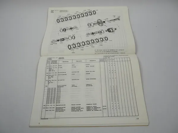 ZF 4WG-180 Hydromedia Getriebe Ersatzteilliste Kaelble Zettelmeyer Parts List 91