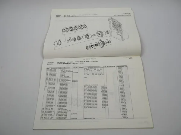 ZF 4WG-190 Hydromedia Getriebe Ersatzteilliste Hitachi Furukawa Technische Daten