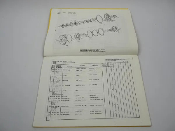 ZF 4WG-65 II Hydromedia Getriebe Ersatzteilliste Plasser & Theurer Parts List 84