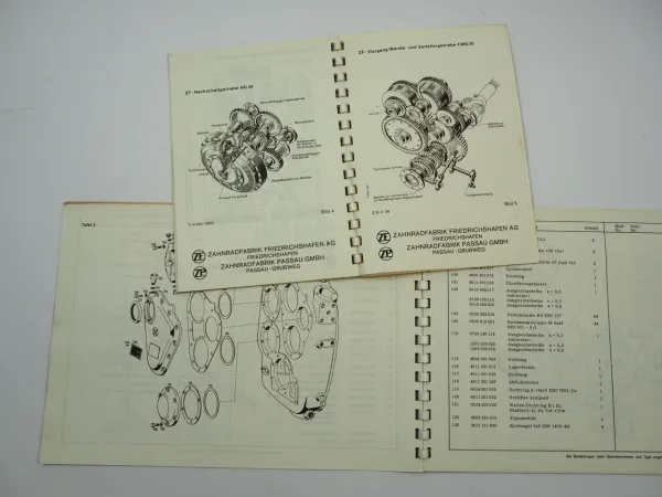 ZF 4WG35 Getriebe Betriebsanleitung Ersatzteilliste 1968/69 z.B. für Kaelble SL12