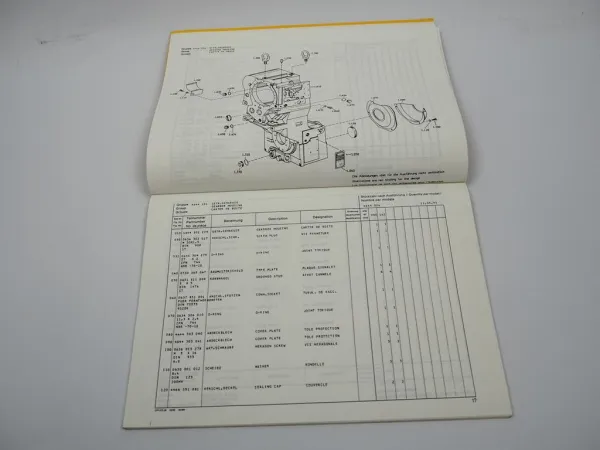 ZF 6 WG-200 Getriebe Ersatzteilliste Potain Poclain Faun O&K Parts List 03/1993