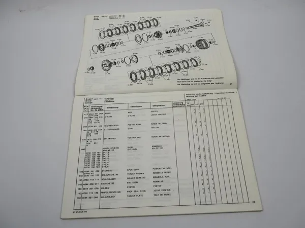 ZF 6 WG-200 Getriebe Ersatzteilliste Potain Poclain Faun O&K Parts List 05/1996