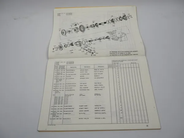 ZF 6 WG-200 Getriebe Ersatzteilliste Potain Poclain Faun O&K Parts List 10/1991