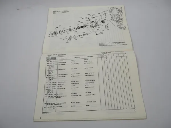 ZF 6 WG-200 Getriebe Ersatzteilliste Potain Poclain PPM Krane Parts List 6/1991