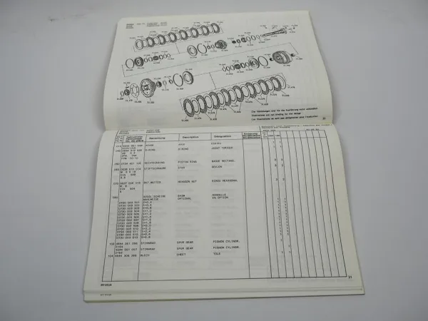 ZF 6 WG-200 Hydromediagetriebe Ersatzteilliste Mannesmann-Demag Parts List 8/94
