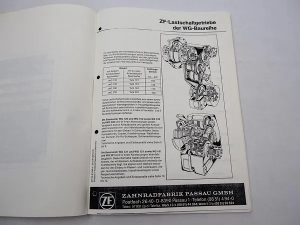ZF 6WG-150 Lastschaltgetriebe für z.B. Krupp KMK 2020 Kran Schulungshandbuch