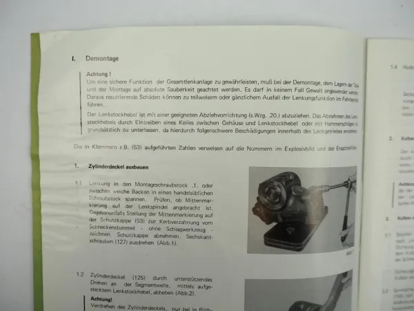 ZF 8090 8095 8096 8097 8098 Servocom Reparaturanleitung Ersatzteilliste 1990